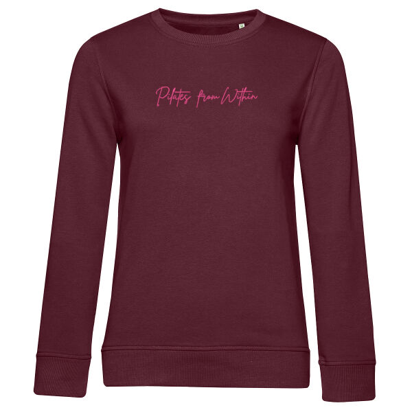 Pilates from within  sweatshirt on burgundy (no zip) Thumbnail