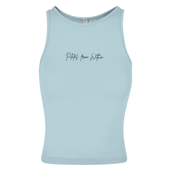 Pilates from within Racer back top in blue. Thumbnail