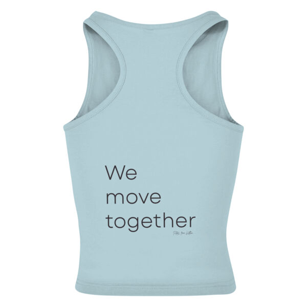 We move together Racer back top in blue. Thumbnail
