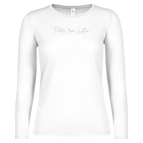 Pilates from within long sleeved tee - Blue text Thumbnail