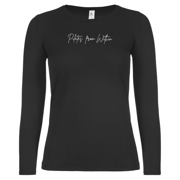 Pilates from within long sleeved tee - White text Thumbnail